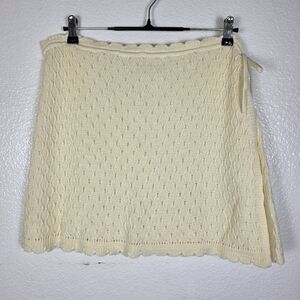 Future Collective Women's High-Rise Sweater Wrap Mini Skirt Size L